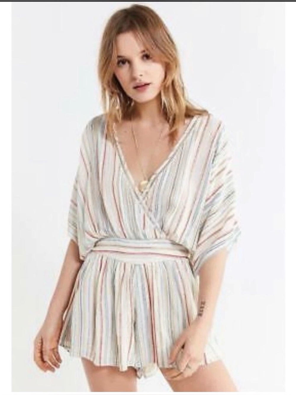 Urban Outfitters UO Moonstruck Surplice Romper.